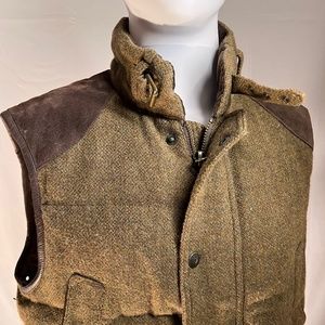 POLO RALPH LAUREN TWEED DOWN VEST (L)